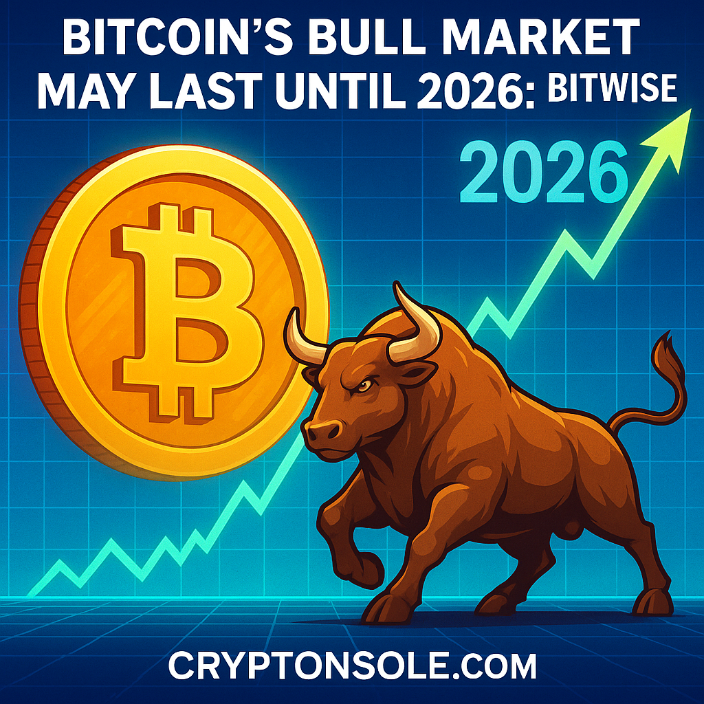 Bitwise CIO Matt Hougan says Bitcoin’s bull run could extend to 2026, challenging the traditional 4-year cycle as institutional adoption grows.