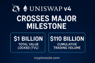 Uniswap v4 surpasses $1B in TVL and $110B in volume, driven by over 2,500 Hooks and major activity on Ethereum and Unichain from Bunni and EulerSwap