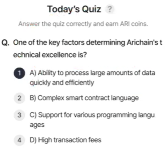 ARI Wallet Daily Quiz Answer 26 July 2025