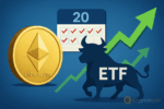 Spot Ethereum ETFs see record 20-day inflow streak with $5.4B added, signaling rising investor confidence as Bitcoin ETF momentum slows