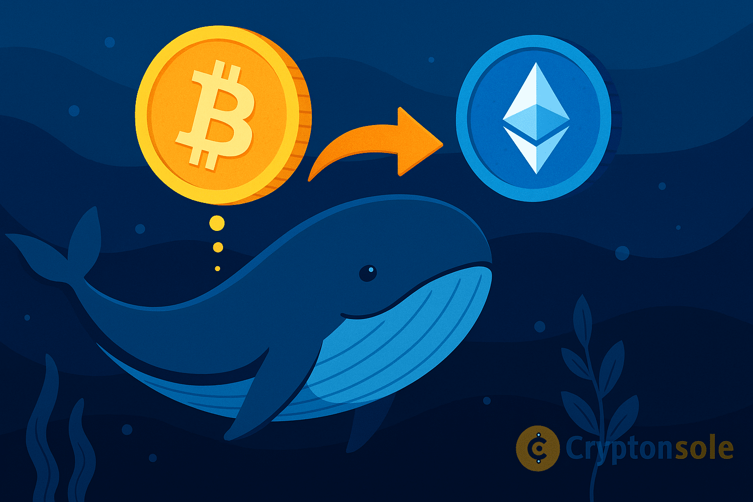 A dormant Bitcoin whale shifts $1.1B BTC and resumes massive ETH buying, fueling speculation as ETH gains momentum and BTC faces market pressure
