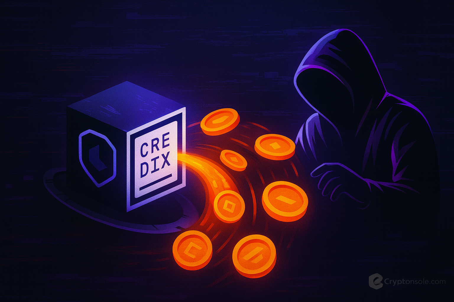 CrediX exploited after attacker gained multisig control, minted fake collateral, and drained funds. Website disabled as damage control. Investigation ongoing.