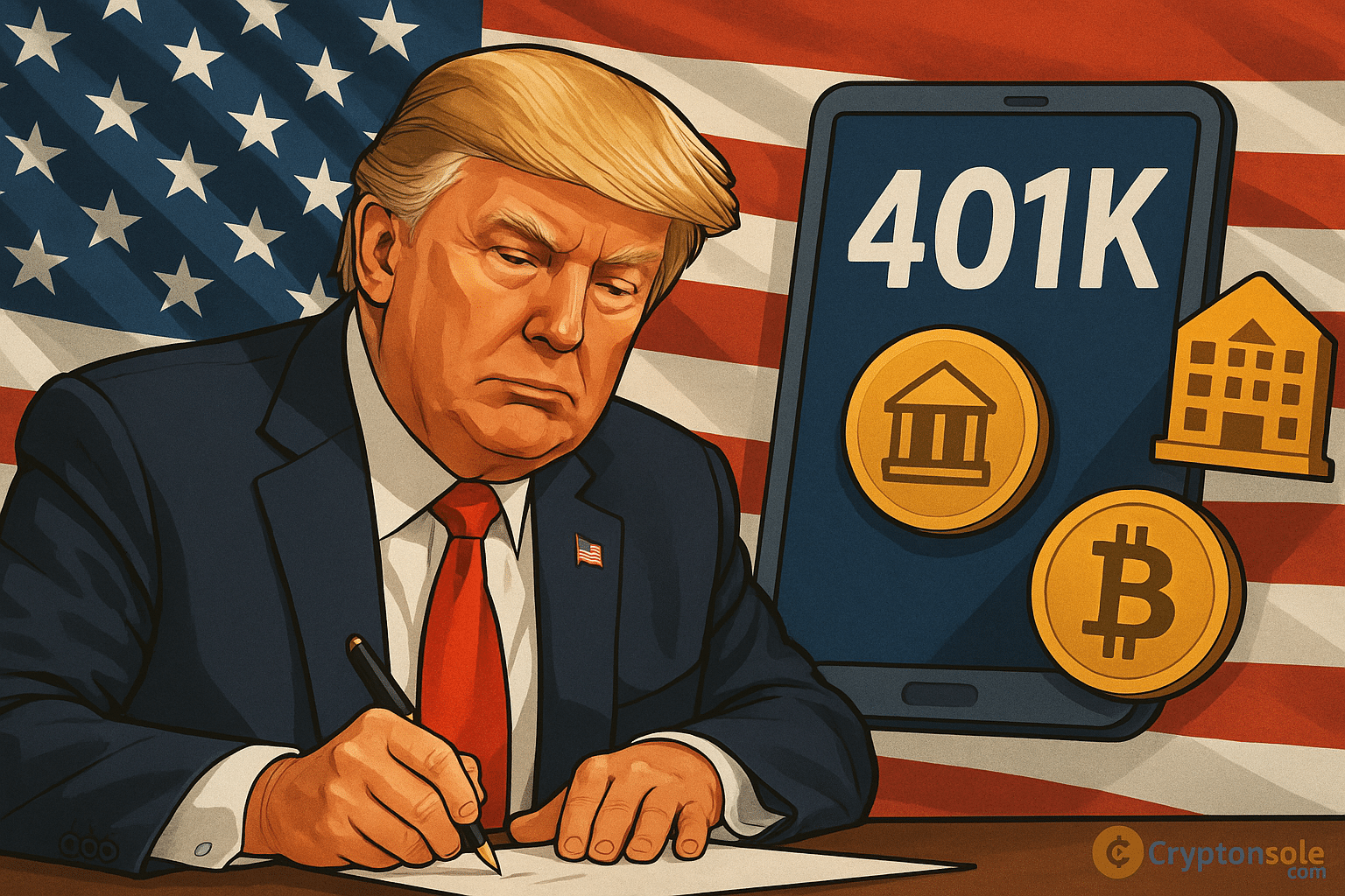Trump will sign an order allowing private equity, real estate, and crypto in 401(k)s. Agencies will update ERISA rules and coordinate regulatory guidance.