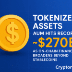 Tokenized assets AUM hits record ~$270B as on-chain finance broadens beyond stablecoins