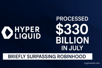 Hyperliquid Processes $330 Billion in July 2025 Trading Volume, Briefly Surpassing Robinhood