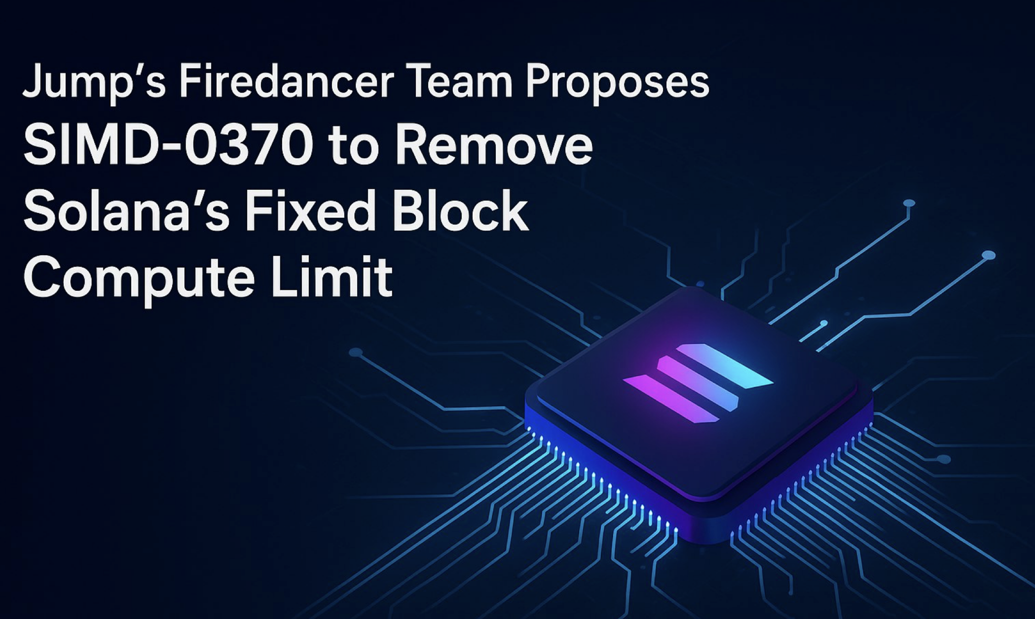 Jump’s Firedancer Team Proposes SIMD-0370 to Remove Solana’s Fixed Block Compute Limit