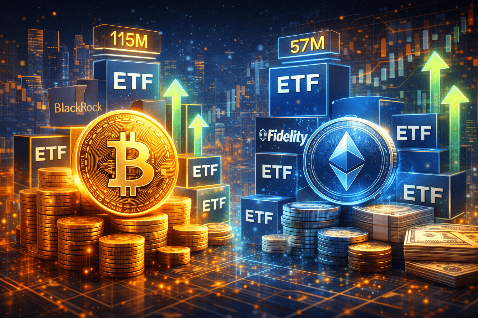 U.S. Spot Bitcoin and Ethereum ETFs See Strong Inflows on March 11 as Institutional Demand Continues